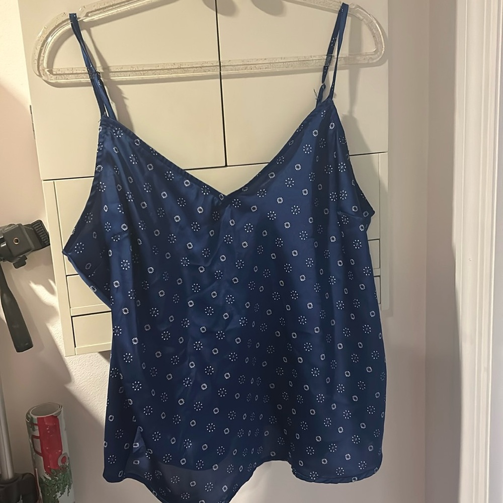 Lucky brand silk tank with adjustable straps